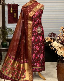 banarasi weaved cotton jamdani suit price in india